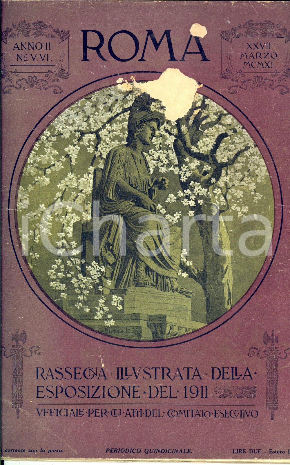 Giornale, rivista storica 1911 ROMA  Rassegna illustrata Esposizione Anno II nÂ°56 Mostra archeologica 1