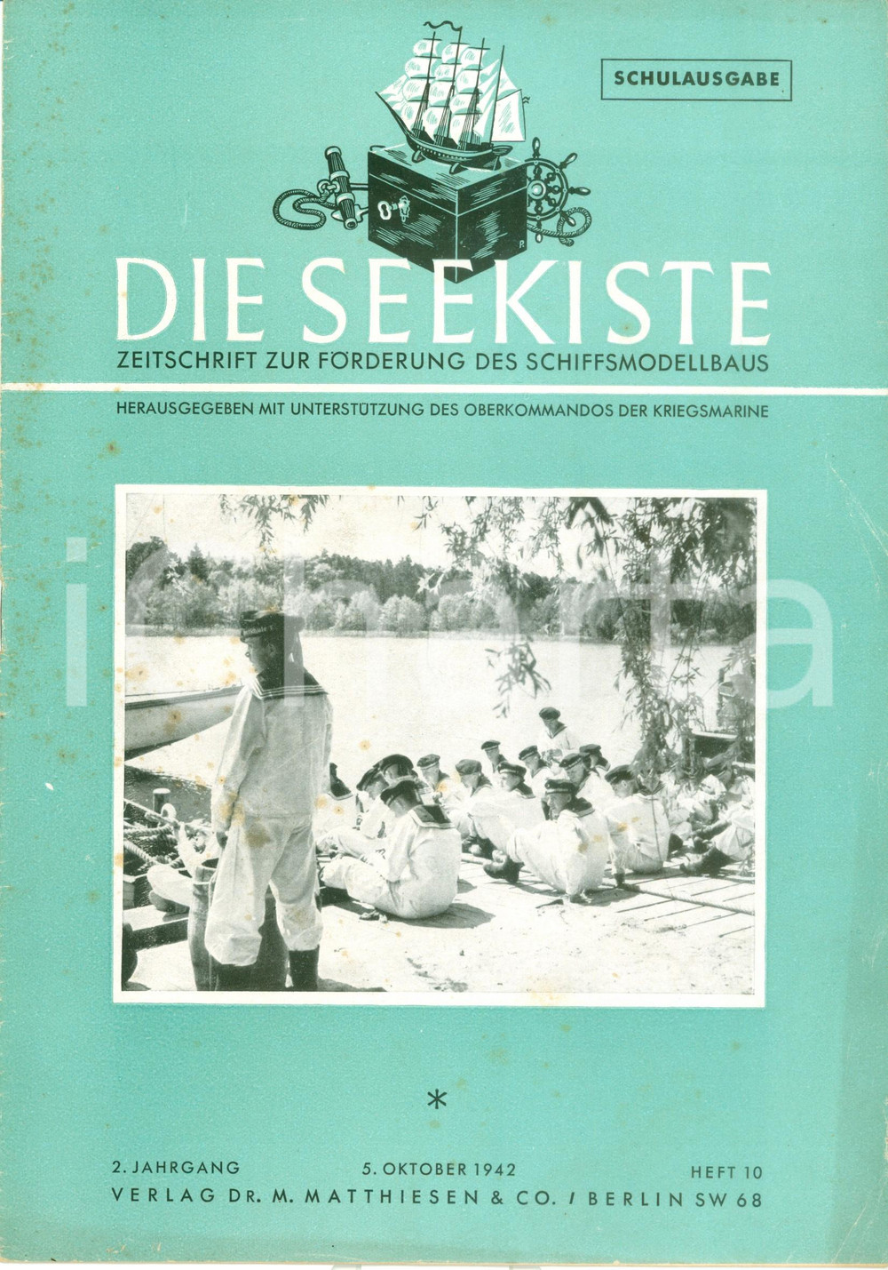 Giornale, rivista storica 1942 DIE SEEKISTE Rivista modellismo nautico Cacciatorpediniere ILLUSTRATO 1