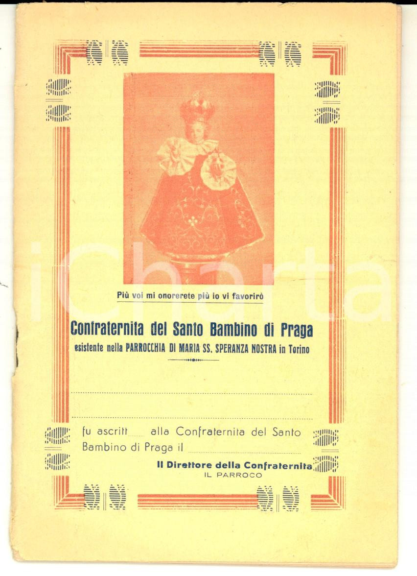 Libro, pubblicazione d epoca 1942 TORINO Confraternita SANTO BAMBINO DI PRAGA Maria SS.MA Speranza Nostra 1