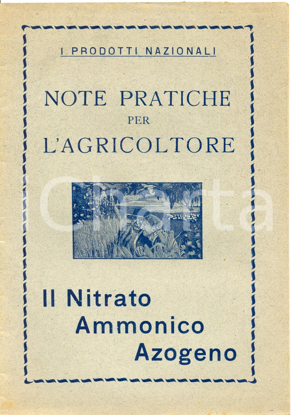 Libro, pubblicazione d epoca 1930 ca NITRATO AMMONICO AZOGENO Note pratiche per l agricoltore 1