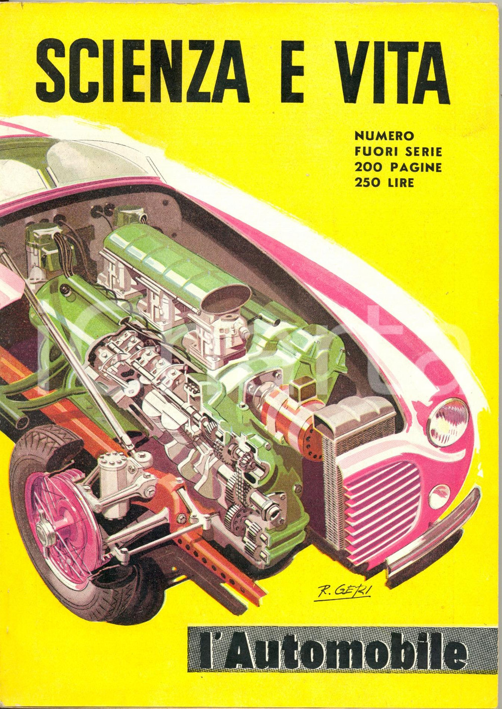 Libro, pubblicazione d epoca 1949 SCIENZA E VITA L automobile illustratore GERI Rivista 1
