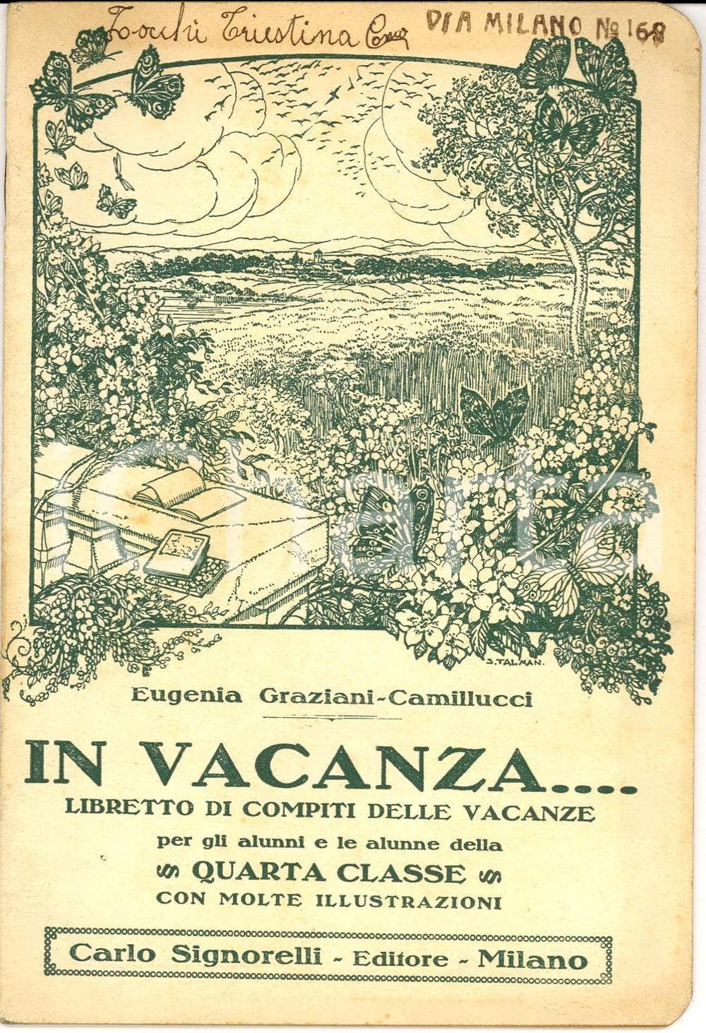 Libro, pubblicazione d epoca 1926 Eugenia GRAZIANI CAMILLUCCI Esercizi per vacanze 1