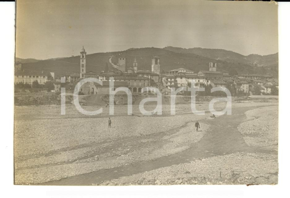 Fotografia d epoca originale 1910 VARZI PV Veduta del paese primo Novecento Foto 1
