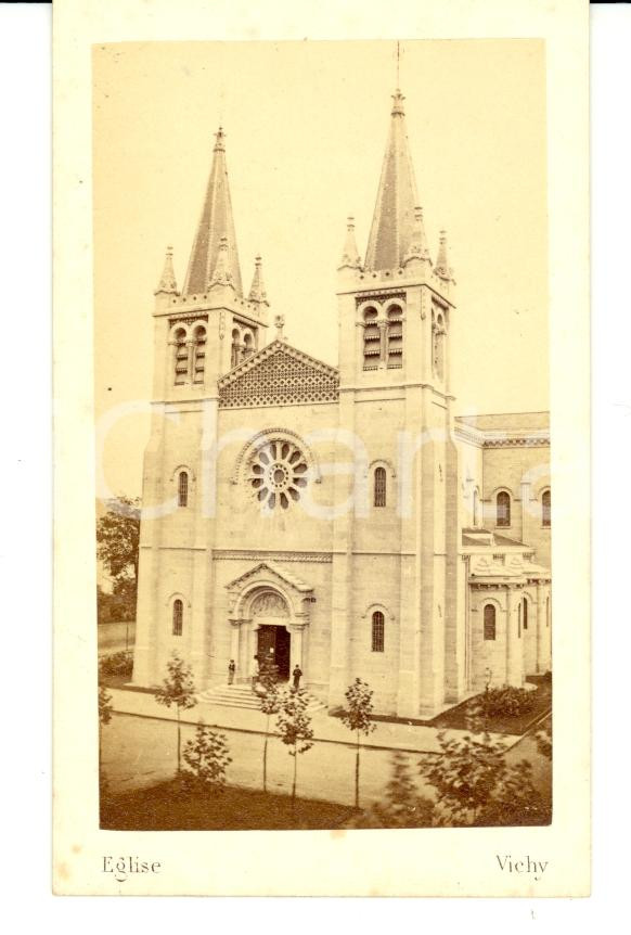 Fotografia d epoca originale 1890 VICHY F Eglise SAINT LOUIS Photo Claudius COUTON 1
