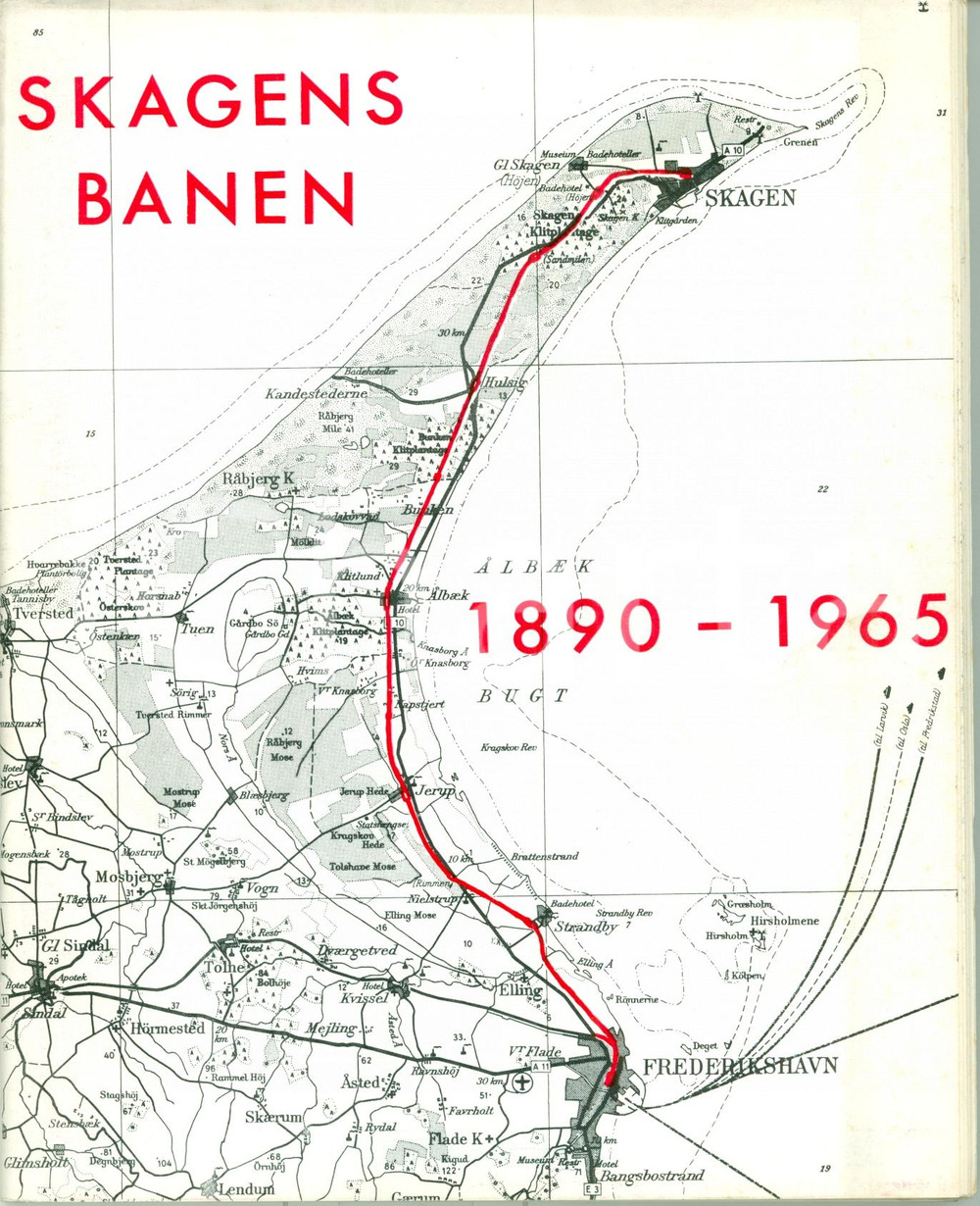 Libro, pubblicazione d epoca 1965 SKAGENSBANEN 75 anni Ferrovia da Skagen a FREDERIKSHAVN Illustrato 1