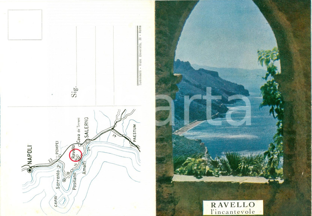 Materiale pubblicitario d’epoca 1970 ca RAVELLO SA Opuscolo turistico ILLUSTRATO 1