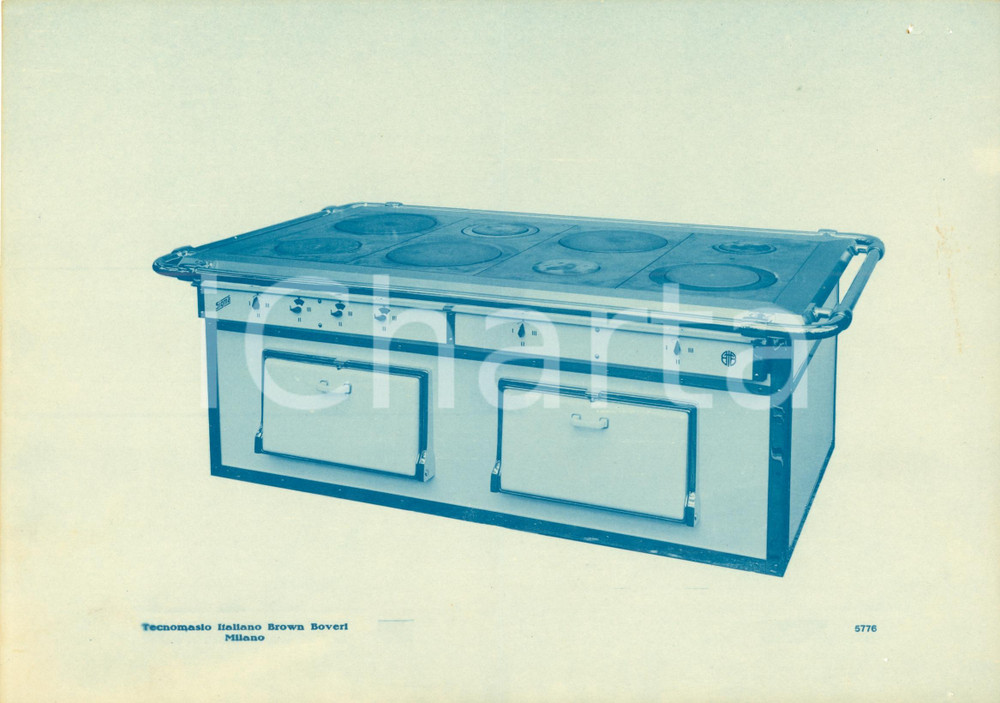 Materiale pubblicitario d’epoca 1940 ca MILANO Cucina Tecnomasio Italiano BROWN BOVERI Foglio pubblicitario 1