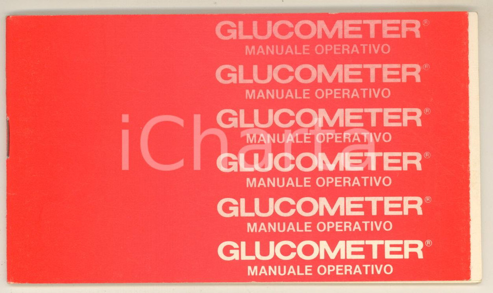 Oggetto da collezione cartaceo 1960 circa MILES ITALIANA SPA Manuale operativo GLUCOMETER 1