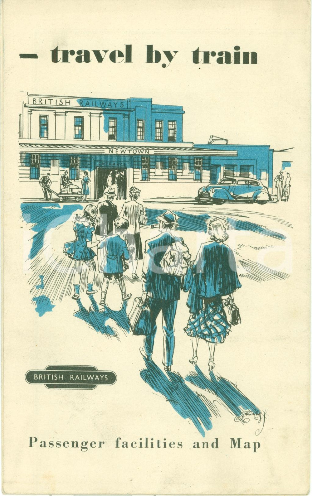 Materiale pubblicitario d’epoca 1950 ca BRITISH RAILWAYS Linee ferroviarie REGNO UNITO 1