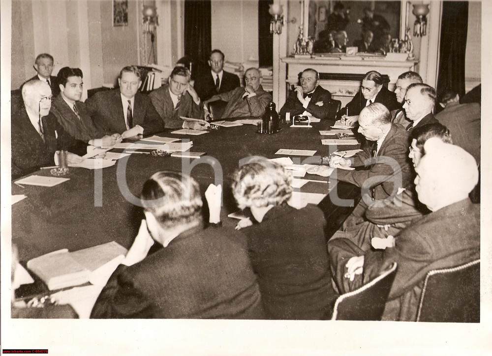 Fotografia d epoca originale 1941 Secretary Cordell Hull on Neutrality Treaty Photo 1