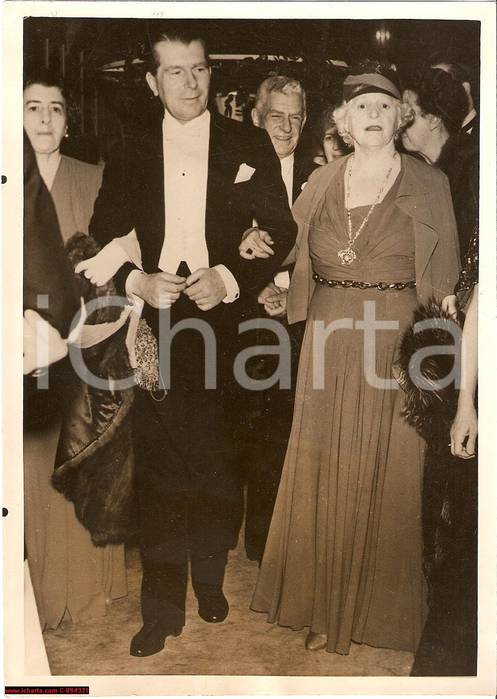 Fotografia d epoca originale 1940 NEW YORK Serata pro Polish Relief Fund  Jerzy POTOCKI Cornelia VANDERBILT 1