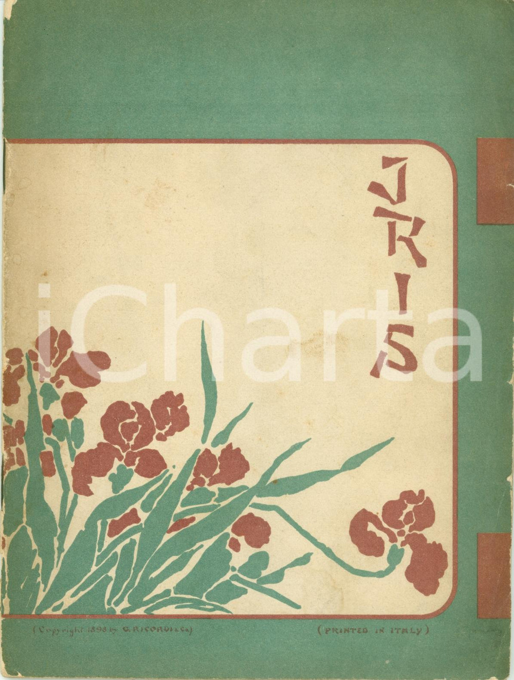 Oggetto da collezione cartaceo 1898 Luigi ILLICA Libretto IRIS musica Pietro MASCAGNI Ediz. RICORDI Illustrato 1