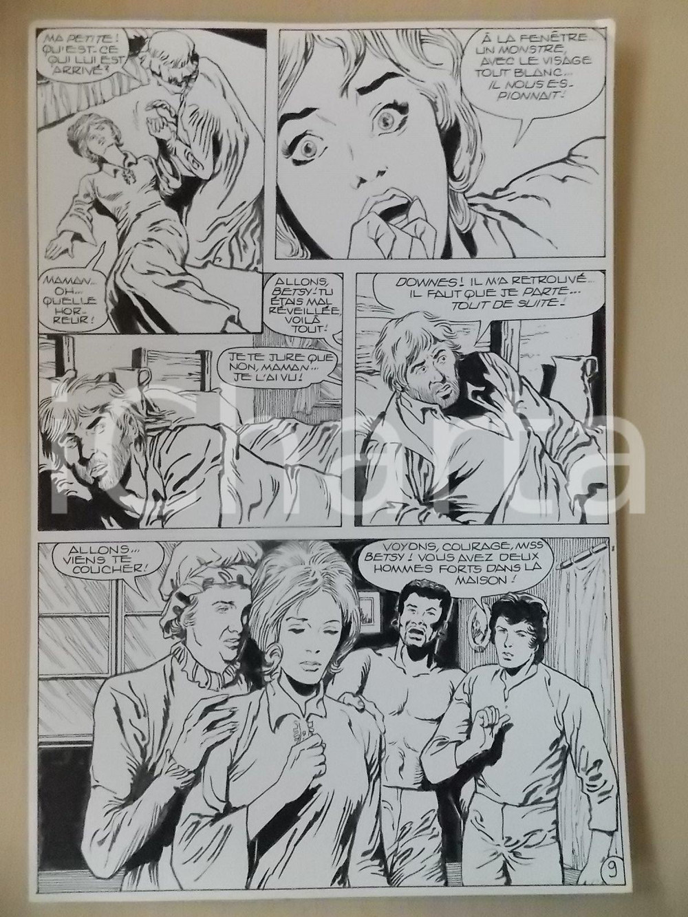 Opera d’arte autentica 1990 BILLY BOYD Ep.5 Luciano BERNASCONI Ragazza svenuta Tavola originale LUBE 1