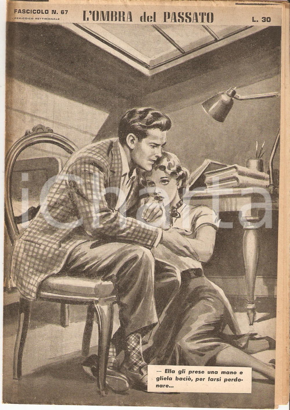 Giornale, rivista storica 1956 OMBRA DEL PASSATO Jean DE VALLORBE Uomo consola donna Fascicolo 67 1