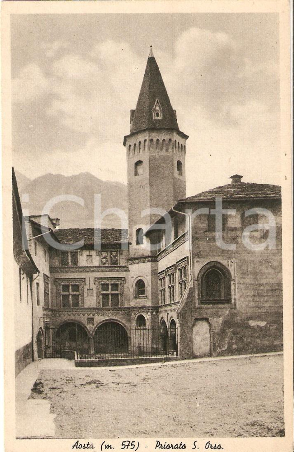 Cartolina originale da collezione 1925 ca AOSTA Priorato di SANT ORSO Cartolina FP NV 1