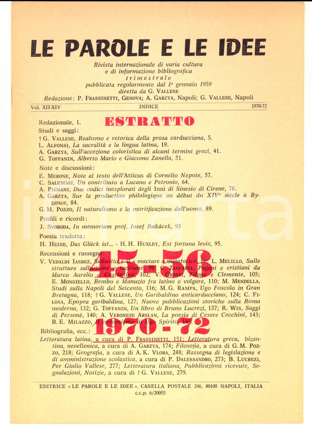 Libro, pubblicazione d epoca 197072 Carmelo SALEMME Un contributo a Lucano e Petronio Pubblicazione 1