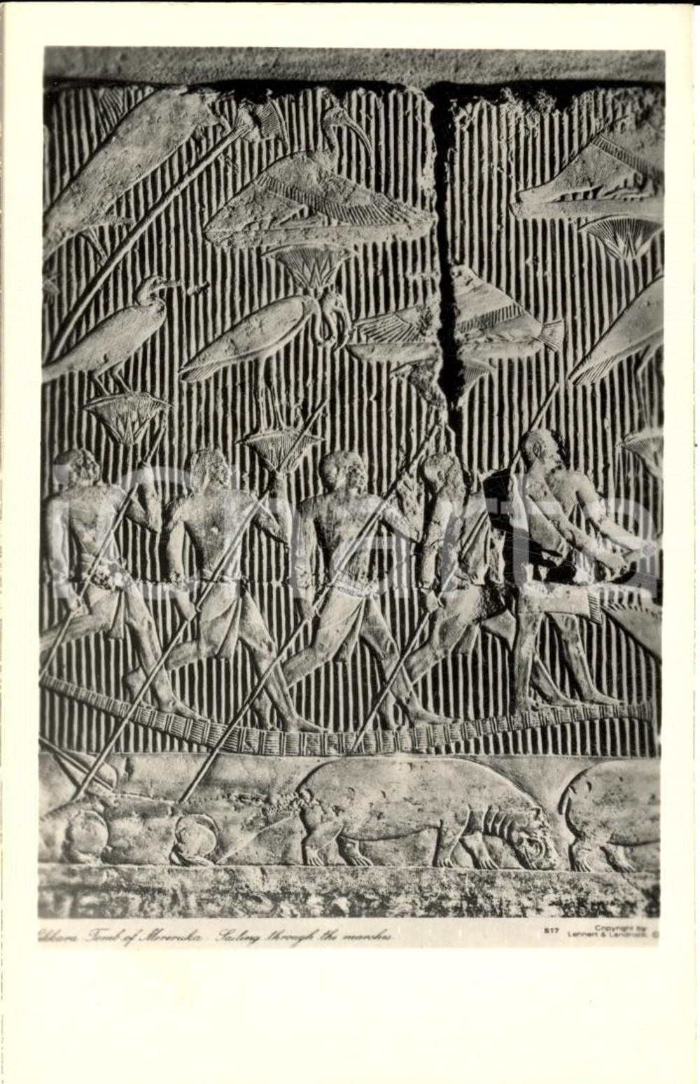 Cartolina originale da collezione 1930 ca SAKKARA Tomba di MERERUKA LEHNERT LANDROCK 1