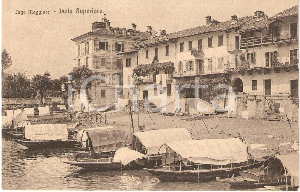 Cartolina originale da collezione 1935 ca STRESA VCO Panorama ISOLA DEI PESCATORI Isole Borromee Cartolina FP 1