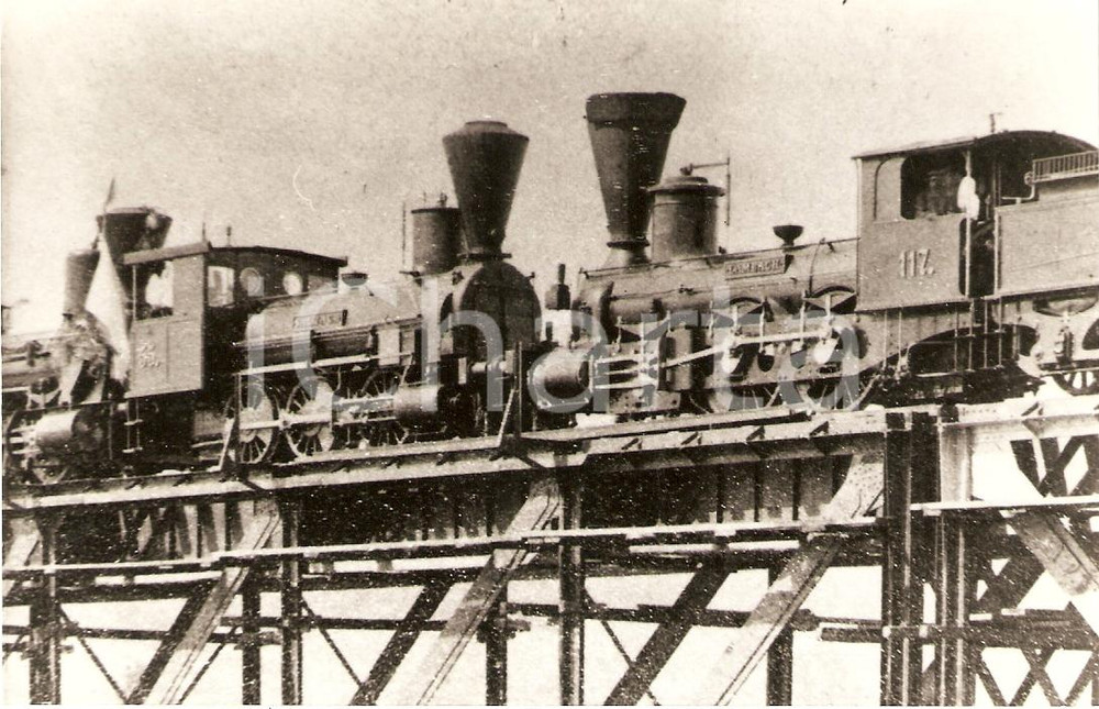Cartolina originale da collezione 1970 ca AUSTRIA Kaiserin Elisabeth Bahn KEB Locomotiva 117 + 55 Foto seriale 1
