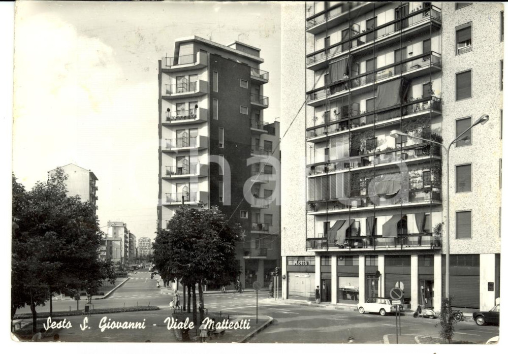 Cartolina originale da collezione 1968 SESTO SAN GIOVANNI MI Viale Matteotti Cartolina FG VG 1