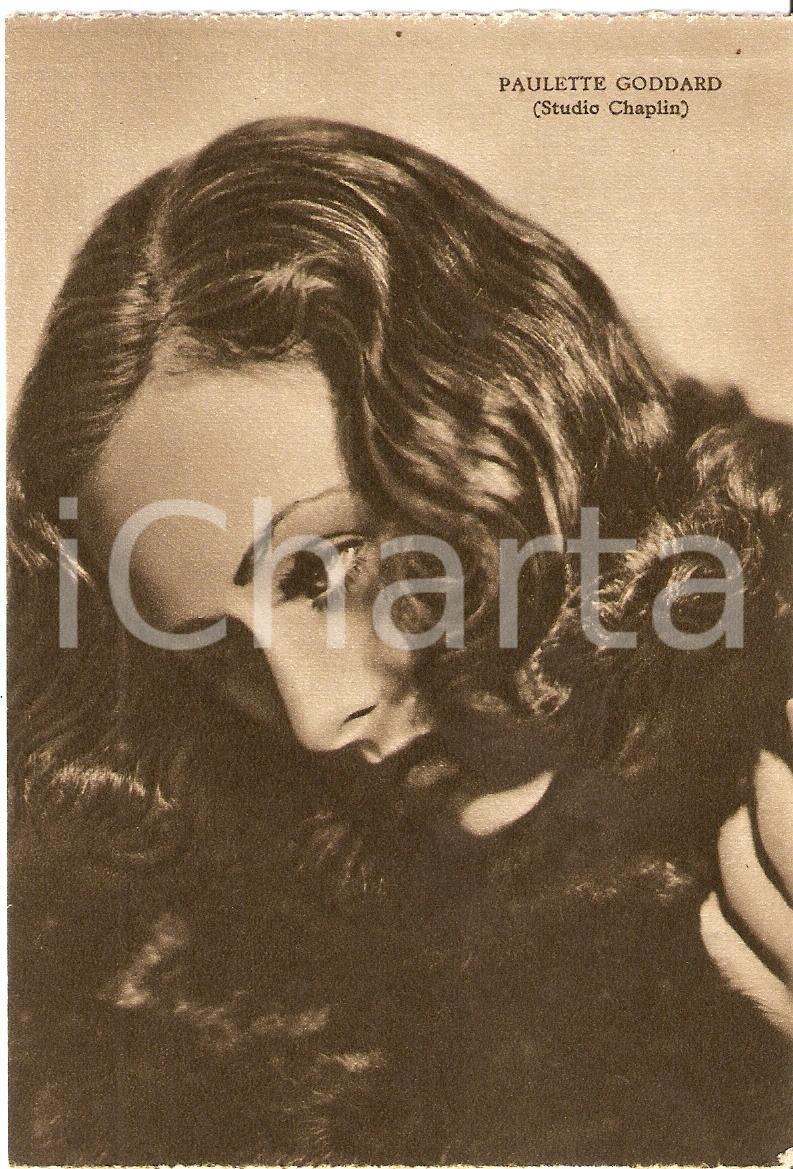 Cartolina originale da collezione 1939 PAULETTE GODDARD Fotografia seriale RIZZOLI Studio Chaplin FG NV 1