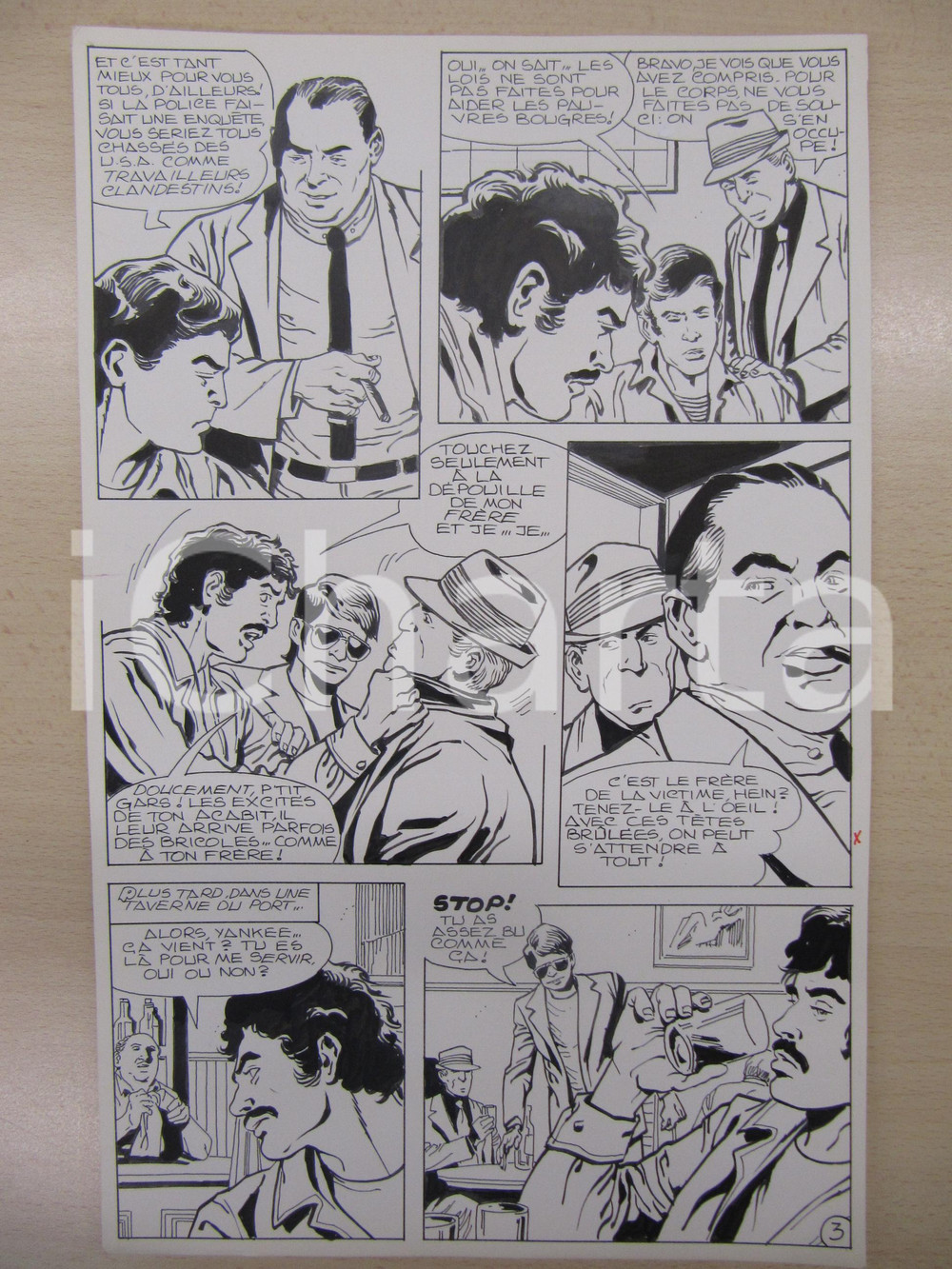 Opera d’arte autentica 1980 BD FRANCE PHENIX NÂ° 6 La vieille dame tav.3 Original BERNASCONI LUBE 1