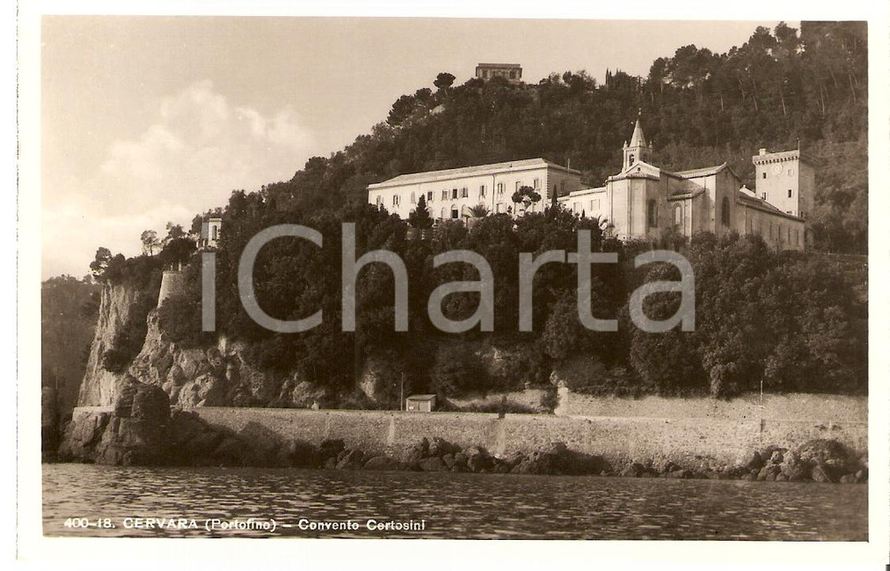 Cartolina originale da collezione 1940 ca CERVARA GE Convento CERTOSINI Cartolina FP NV 1