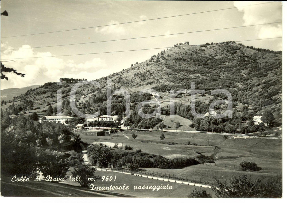 Cartolina originale da collezione 1955 COLLE DI NAVA IM Un incantevole passeggiata Cartolina FG VG 1