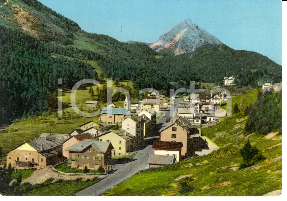 Cartolina originale da collezione 1963 CLAVIERE TO Scorcio panoramico con massiccio CHABERTON Cartolina FG VG 1