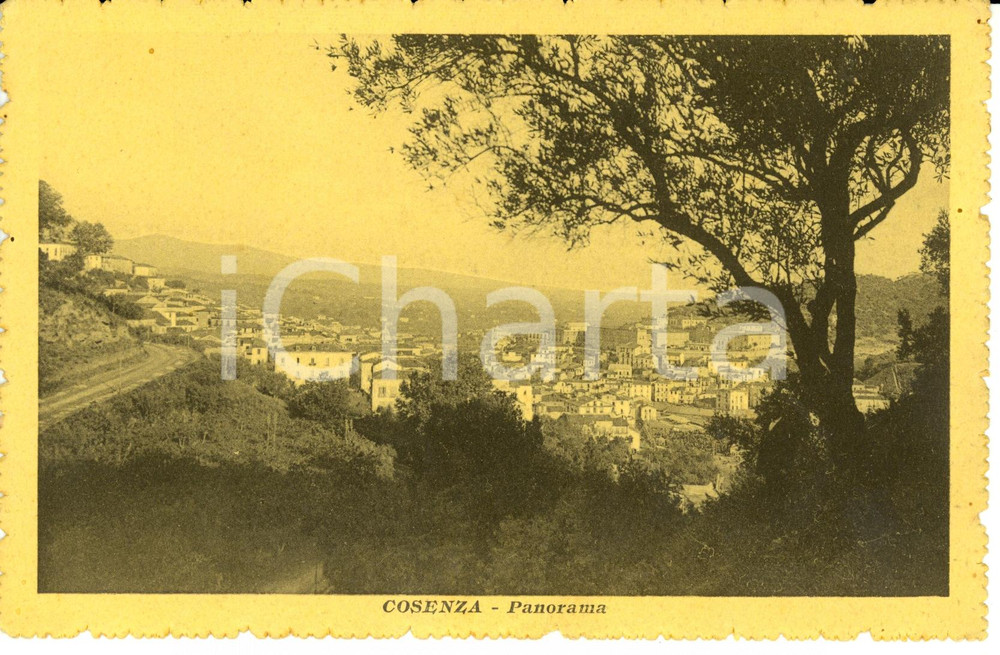 Cartolina originale da collezione 1915 COSENZA Veduta panoramica dalle colline Cartolina FP NV 1