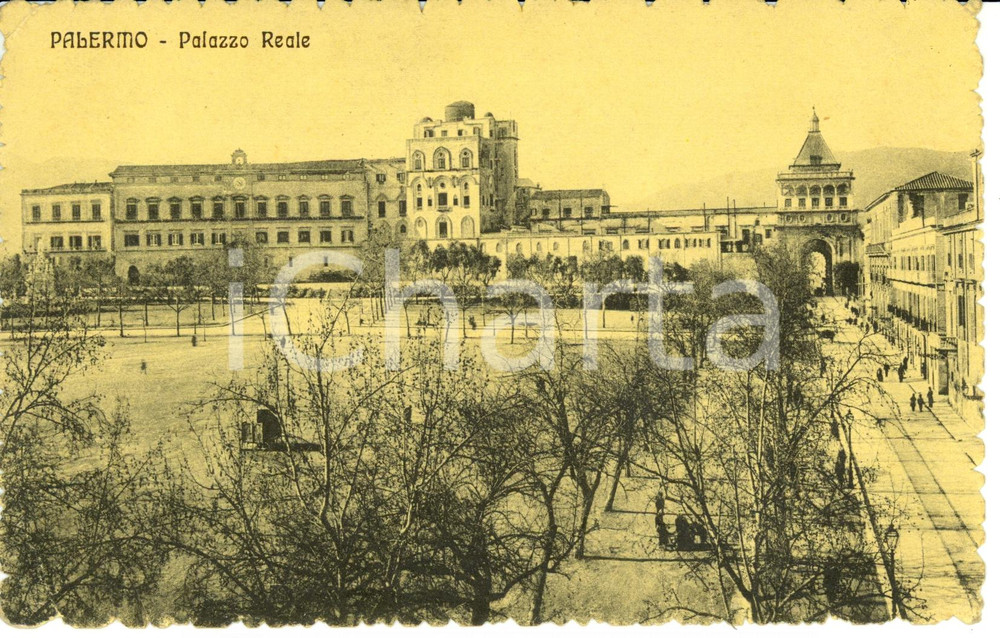 Cartolina originale da collezione 1912 PALERMO Veduta del Palazzo Reale Cartolina FP VG 1