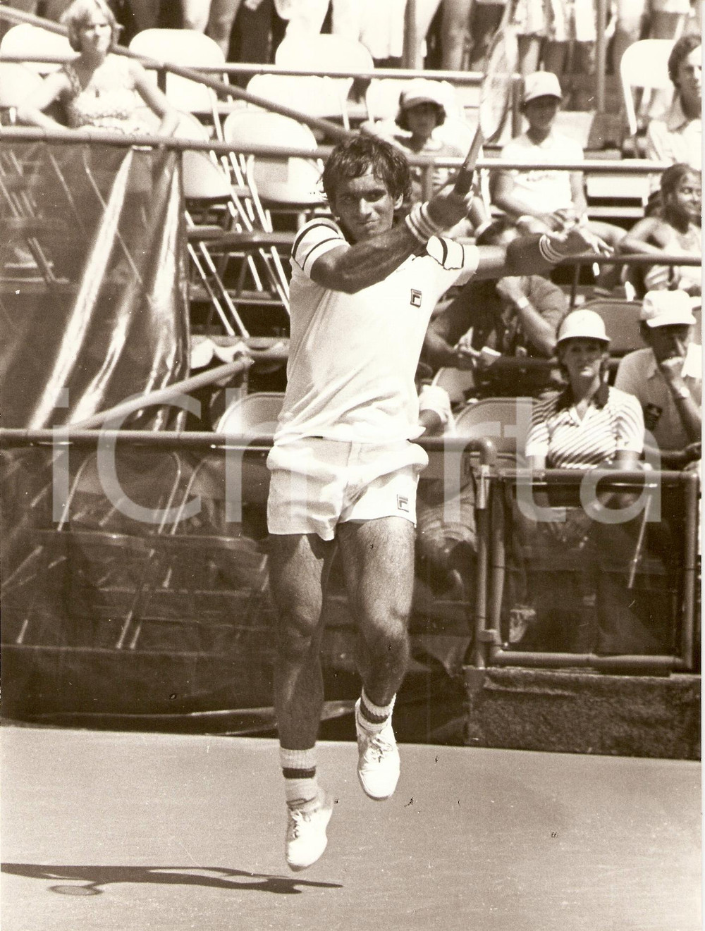 Fotografia d epoca originale 1980 ca STATI UNITI Tennis Harold SOLOMON durante un torneo Ritratto Fotografia 1