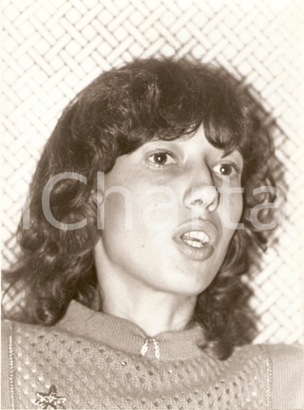 Fotografia d epoca originale 1980 ca ROMANIA Tennis Campionessa Virginia RUZICI durante intervista Fotografia 1