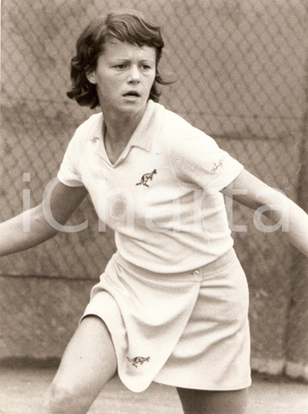 Fotografia d epoca originale 1980 ca SVIZZERA Tennis Hana STRACHONOVA durante gli allenamenti Fotografia 1