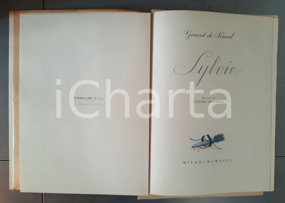 Libro, pubblicazione d epoca 1946 GÃ©rard de NERVAL Sylvie  Ill. Vittorio ACCORNERO Edizioni di Selene 1