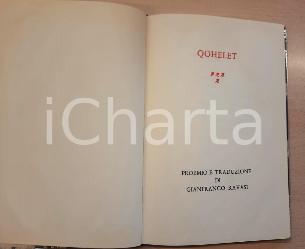 1993 Qohelet - Proemio e traduzione G. RAVASI *Ed. BUONAFINA per Camilla FALCK