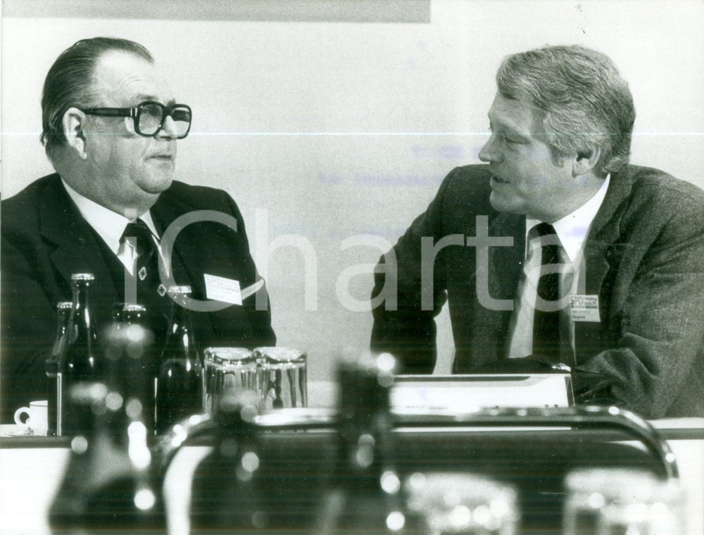 Fotografia d epoca originale 1979 BONN HansJÃ¼rgen WISCHNEWSKI con Gunter HUONKER Fotografia 1