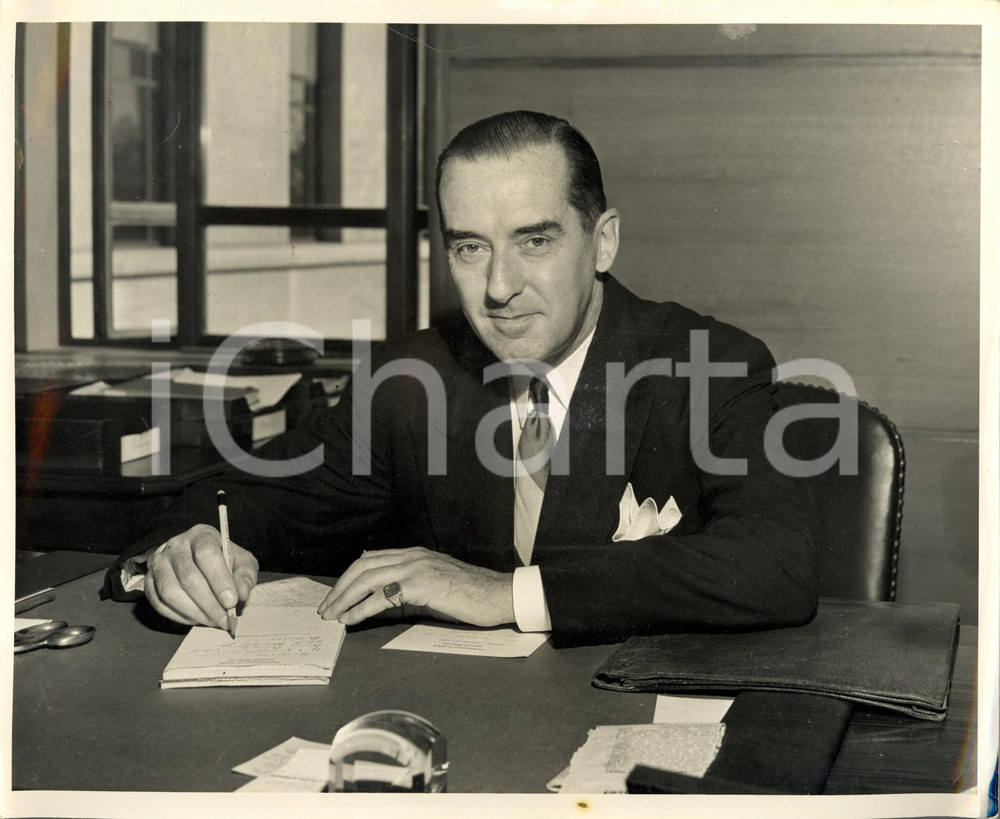 Fotografia d epoca originale 1950 USA Walter J. DONNELLY nuovo Alto Commissario e ministro USA in AUSTRIA 1