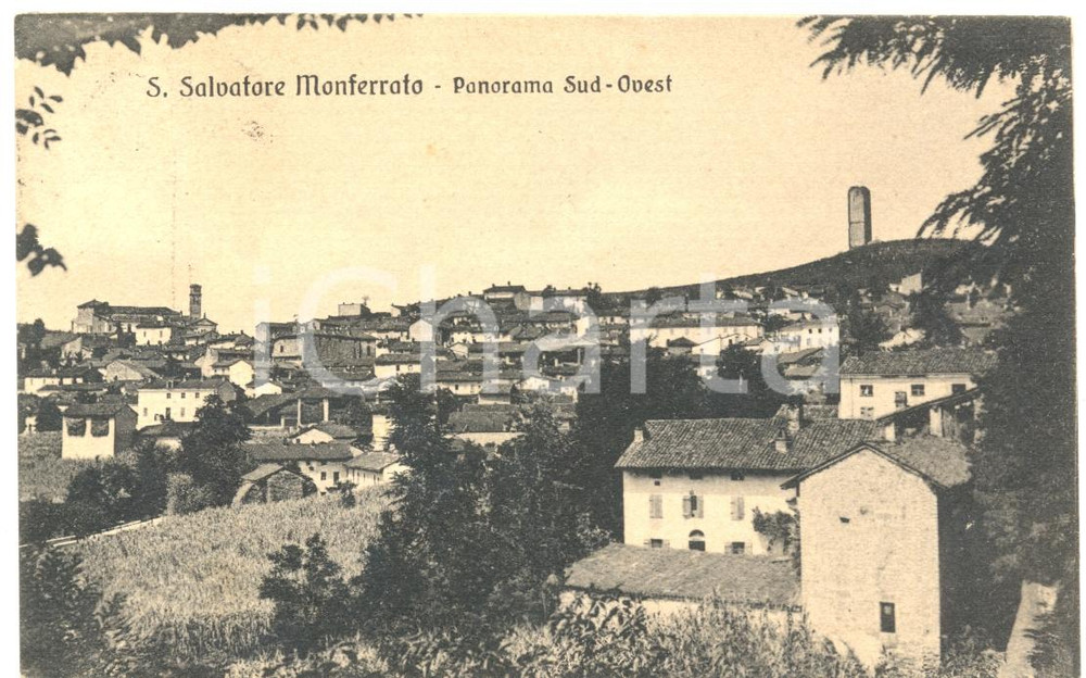 Cartolina originale da collezione 1916 SAN SALVATORE MONFERRATO AL Veduta panoramica sud ovest Cartolina FP VG 1