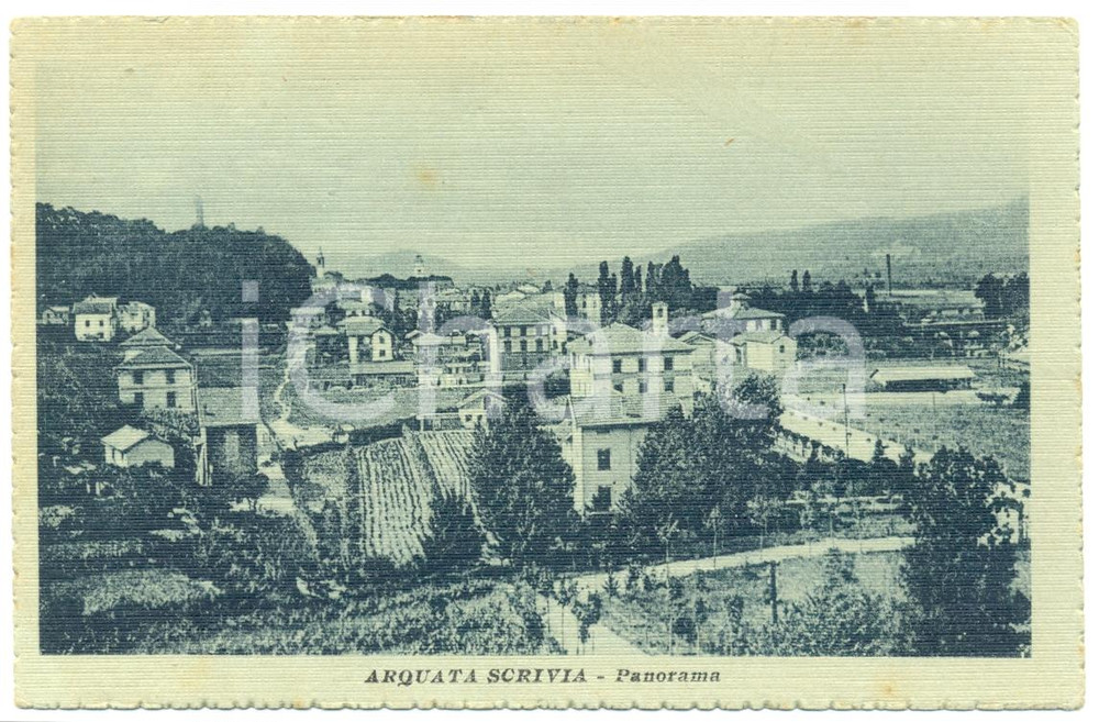 Cartolina originale da collezione 1930 ca ARQUATA SCRIVIA AL Veduta panoramica Cartolina postale FP NV 1