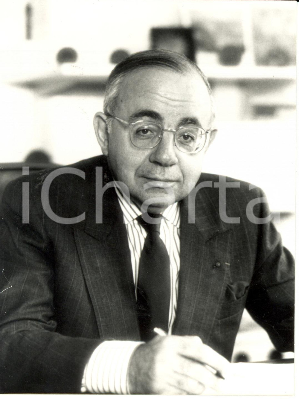 Fotografia d epoca originale 1985 ca PARIS Jacques RIGAUD Presidente RTL Fotografia Robert LAFFONT 1