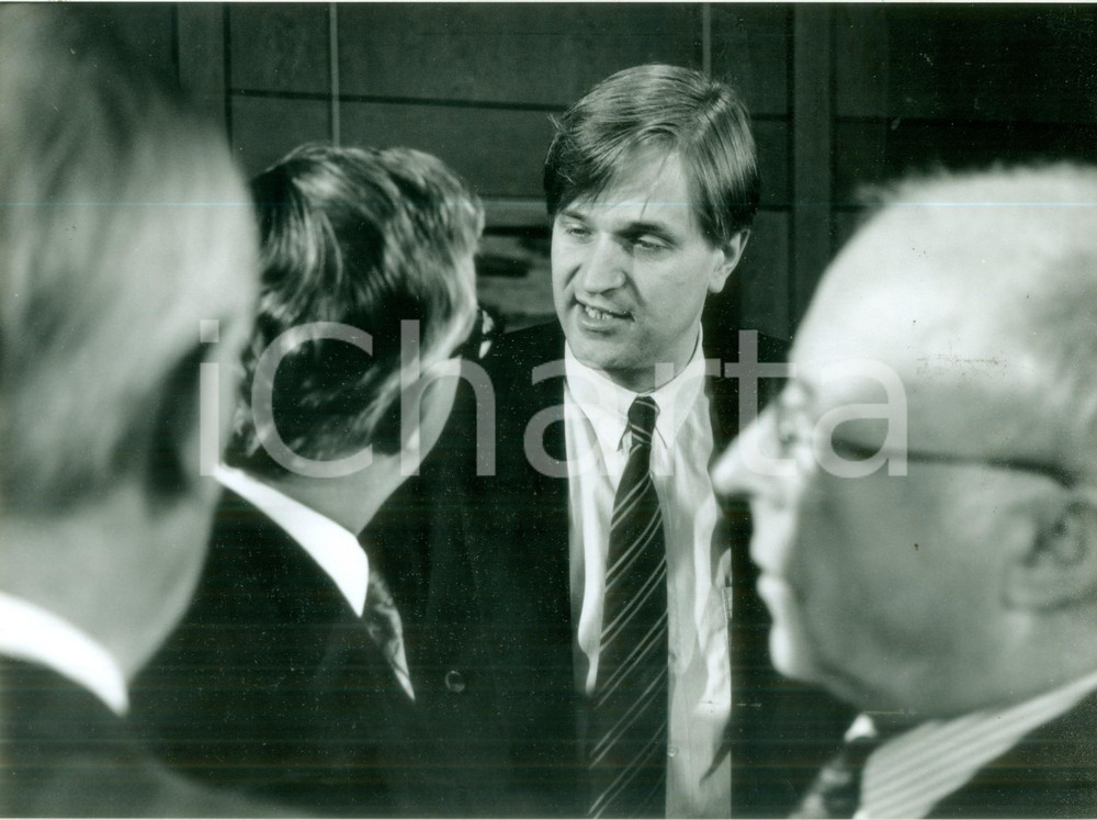 Fotografia d epoca originale 1990 ca BONN GERMANIA Peter HINTZE Sottosegretario per la GioventÃ¹ Fotografia 1