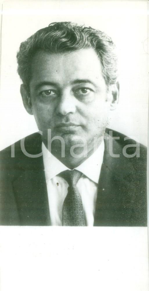 Fotografia d epoca originale 1970 ca PARIS Giornalista televisivo Pierre SABBAGH Fotografia 1