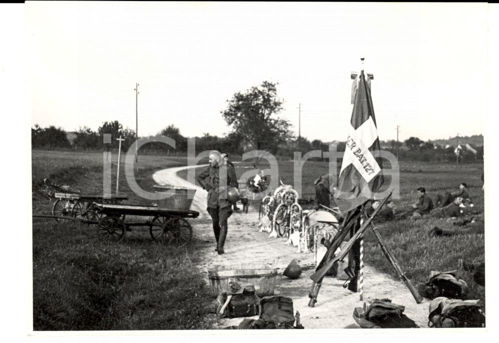 Fotografia d epoca originale 1936 OPFIKONZURICH SCHWEIZER ARMEE 127Â° Battaglione Reparto musicisti 1