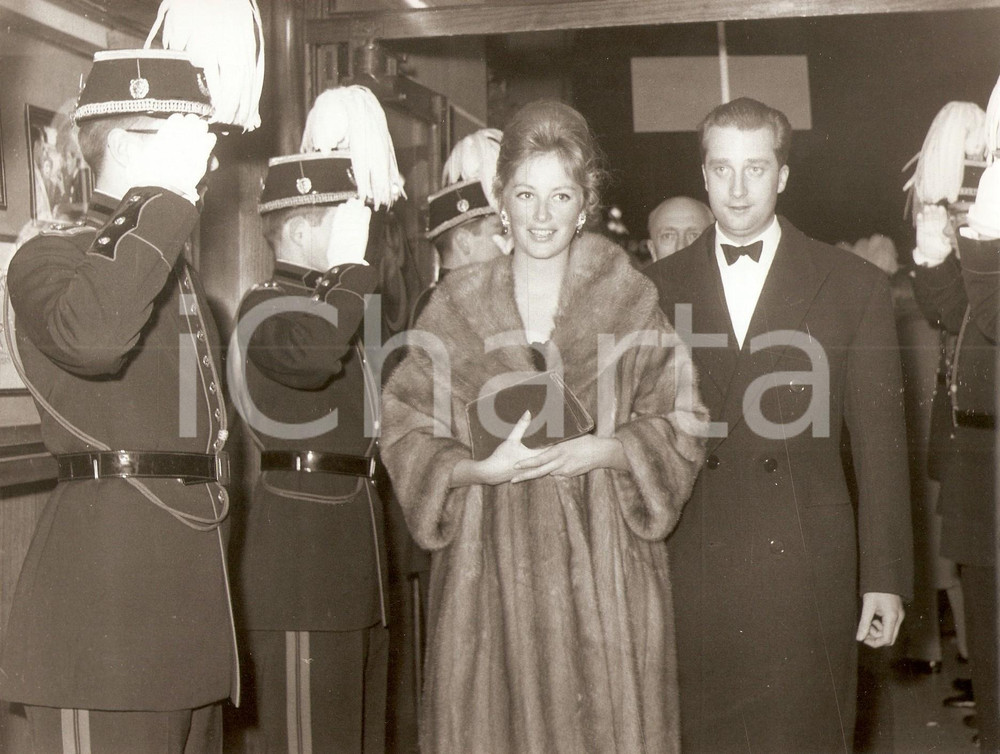 Fotografia d epoca originale 1960 BRUXELLES Alberto e Paola di LIEGI al gala del cinema  Foto 3 1
