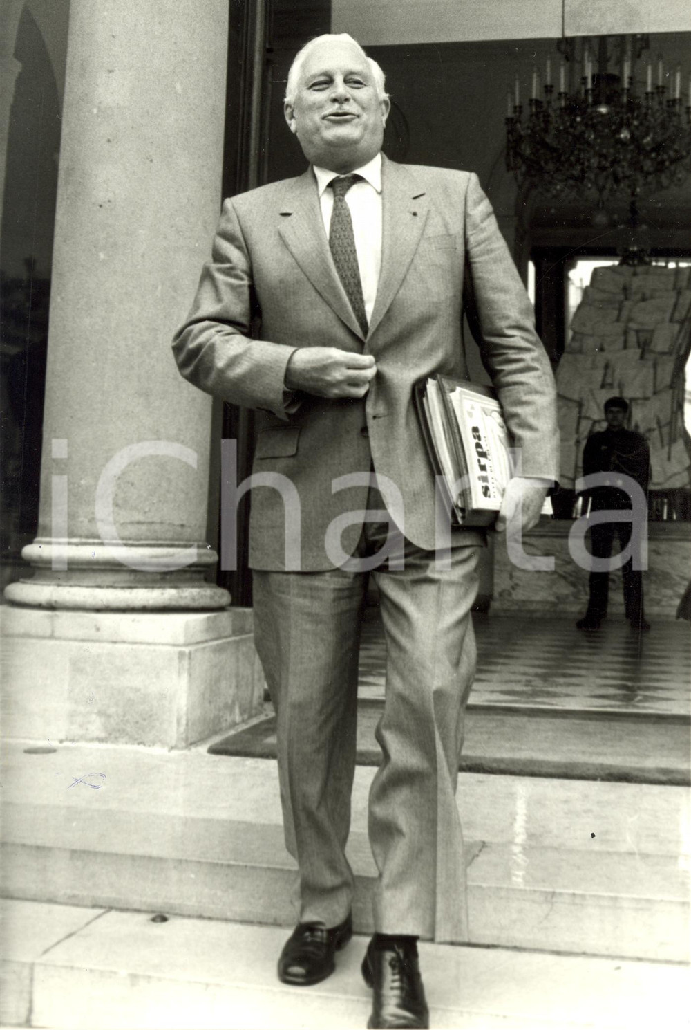 Fotografia d epoca originale 1986 PARIS F ELYSEE AndrÃ© GIRAUD Ministre de la DÃ©fense Photographie 1