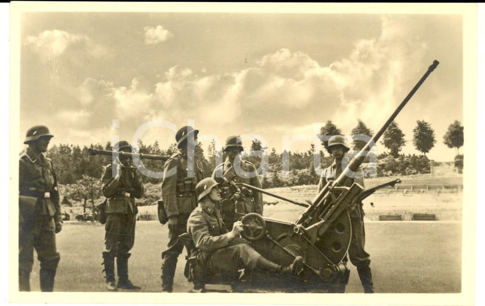 Cartolina originale da collezione 1940 ca WW2 WEHRMACHT  LUFTWAFFE Puntamento ECHTE Photographie Postcard 1