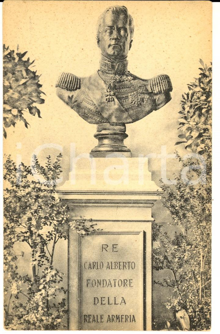 Cartolina originale da collezione 1910 ca TORINO Busto re Carlo Alberto fondatore ARMERIA REALE Cartolina FP NV 1