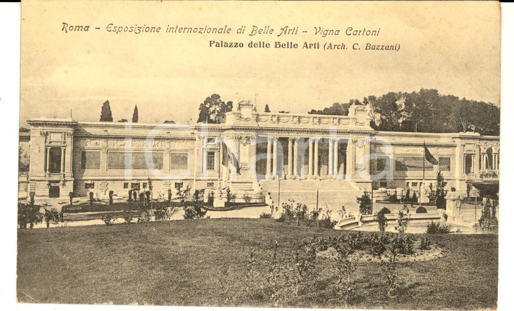 Cartolina originale da collezione 1911 ROMA Esposizione Belle Arti VIGNA CARTONI Palazzo Belle Arti Cartolina FP 1