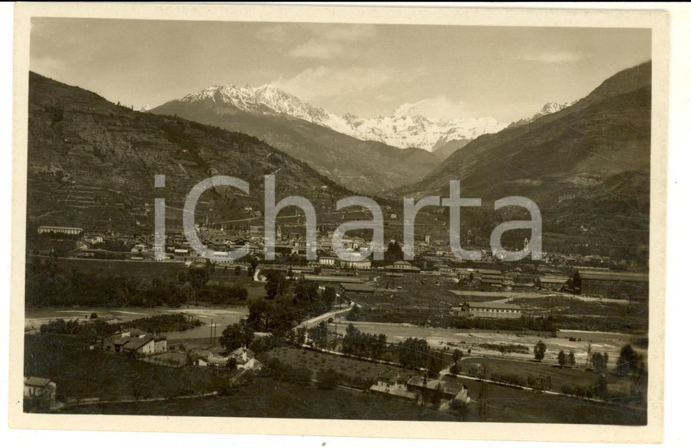 Cartolina originale da collezione 1930 ca AOSTA Veduta panoramica generale Cartolina postale FP VG 1